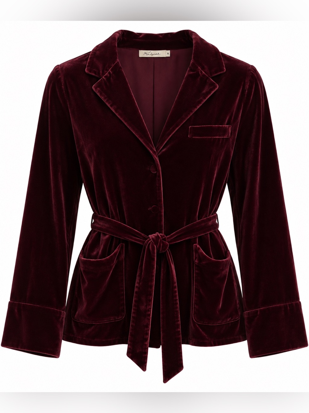 Mes Demoiselles Women's Giacomo Velour Tie Jacket Size 40 ( US 8)